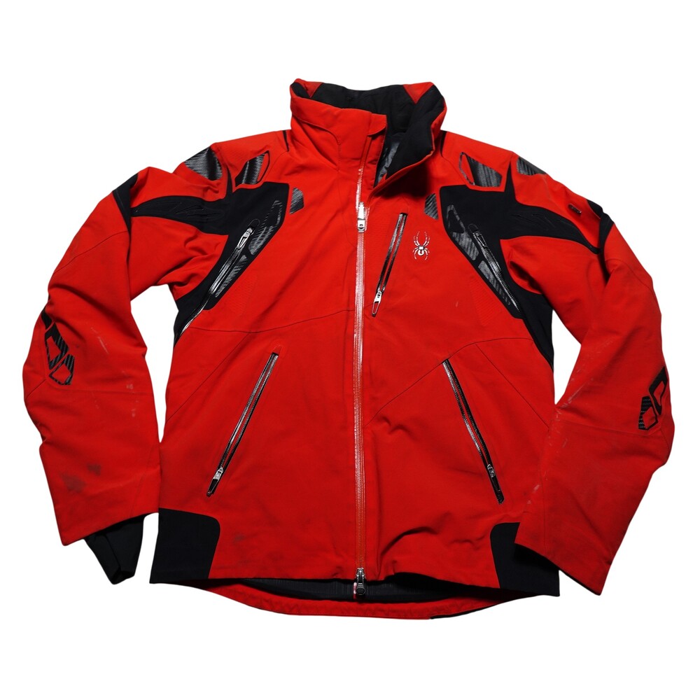 Spyder Jacket Mens Small Red XTL 20/30k Ski Softshell Insulated RECCO Snow Coat